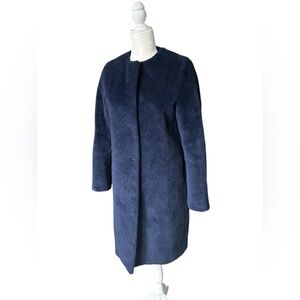 Harris Wharf London Navy Alpaca Blend Coat Size 44 IT (S -M) – Minimalist Chic
